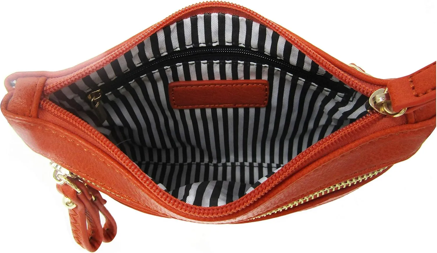 Solene Women's Detachable Wristlet Crossbody Bag With Multi Zipper Pockets