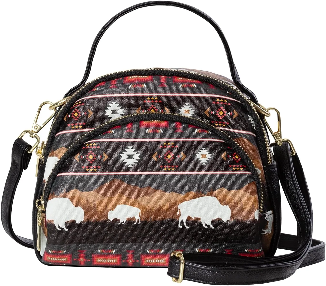 Southwest Crossbody Bags For Women, Handbags, Shoulder Bag, Purse, Pu Leather, With Adjustable Strap