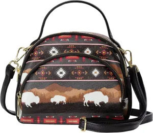 Southwest Crossbody Bags For Women, Handbags, Shoulder Bag, Purse, Pu Leather, With Adjustable Strap