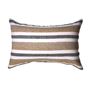 SOW taupe stripe linen pillowcase set standard