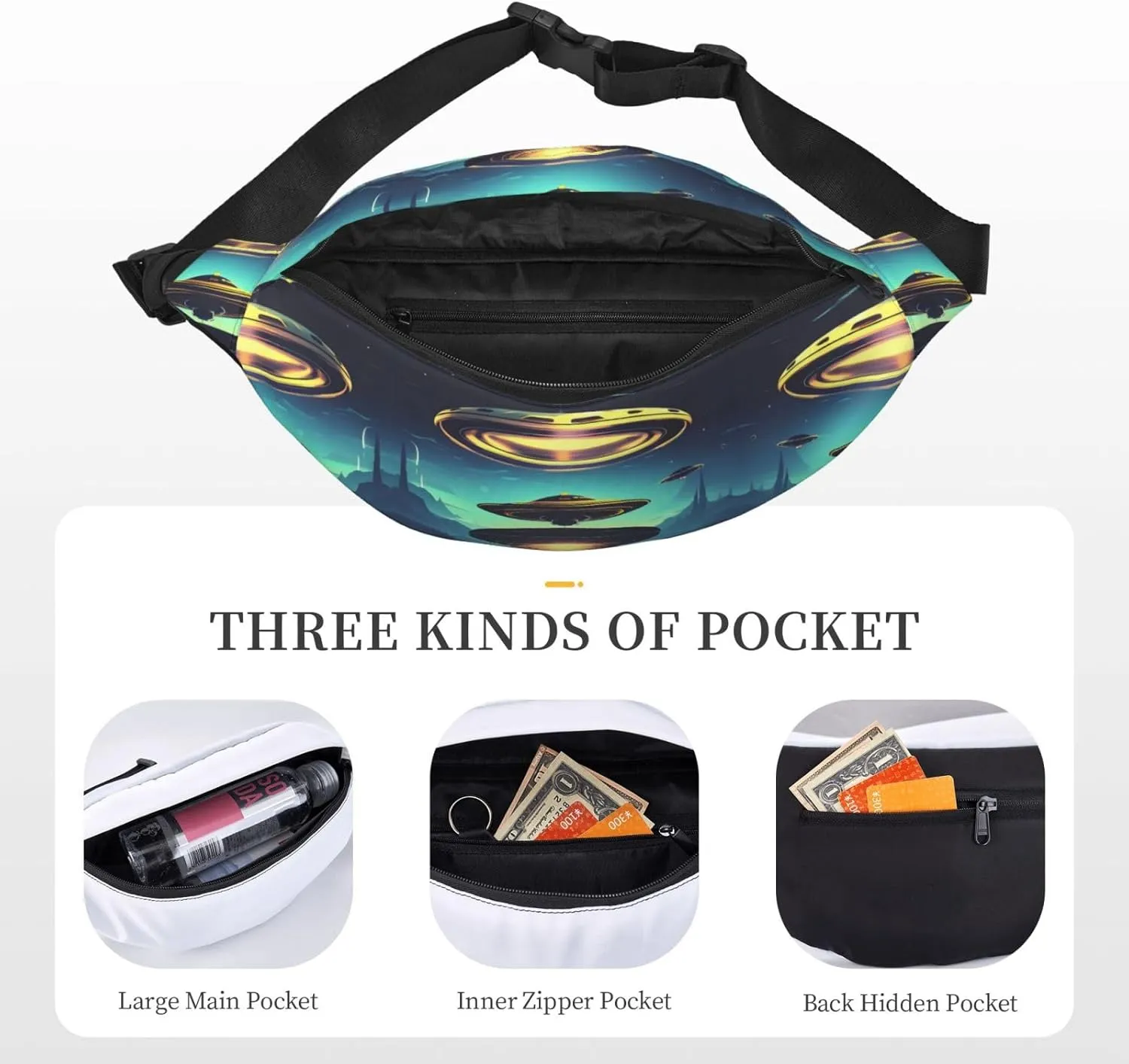 Spacecraft descend Fashion Crossbody Appearance High capacity outdoor with Adjustable Comfortable Work Leisure Versatile