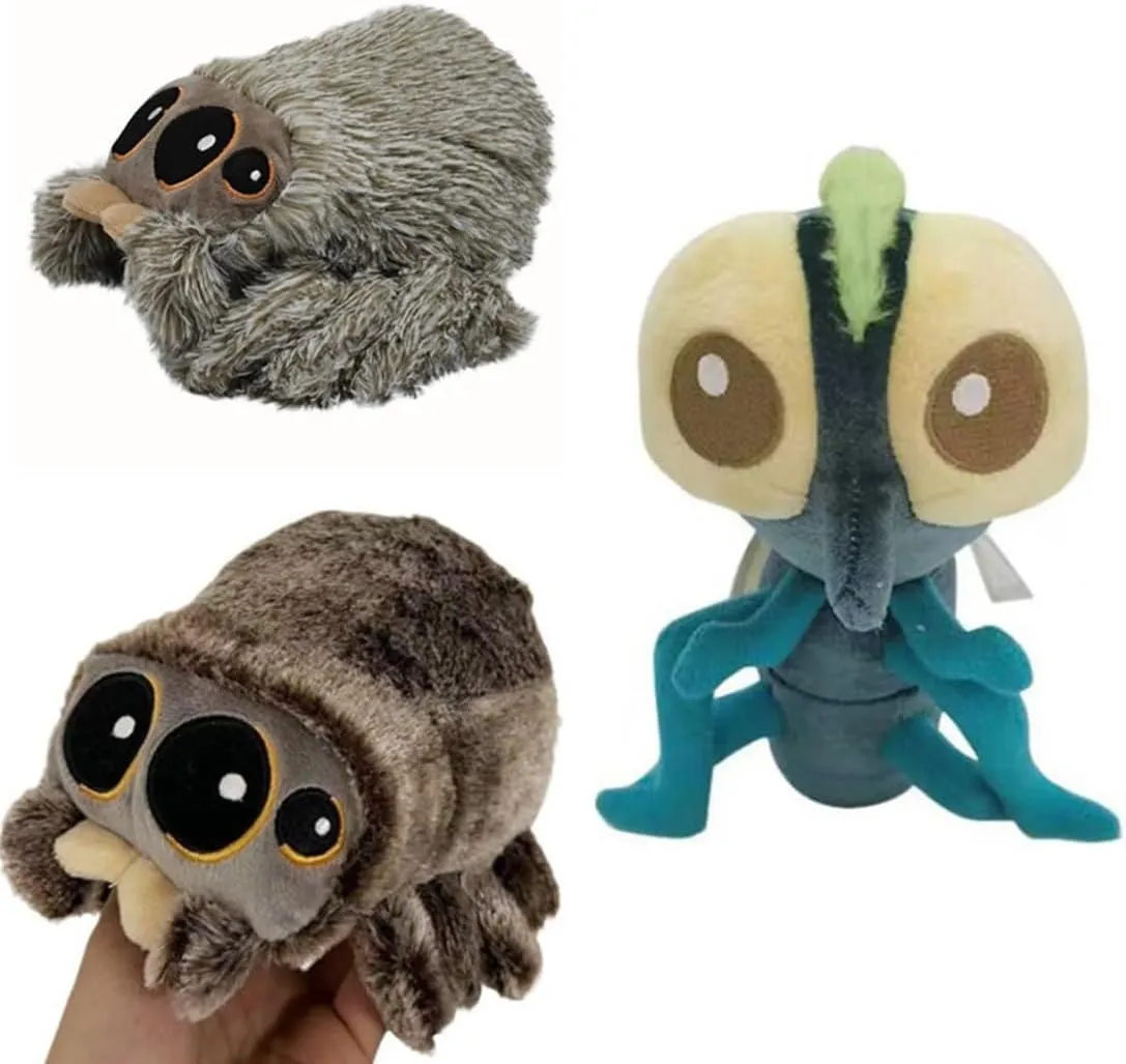 Spider Plush 6.9 inch Jumping Spider Stuffed Animal Plush Toy Soft Cute Spider Plushie Gift for Kids (C)