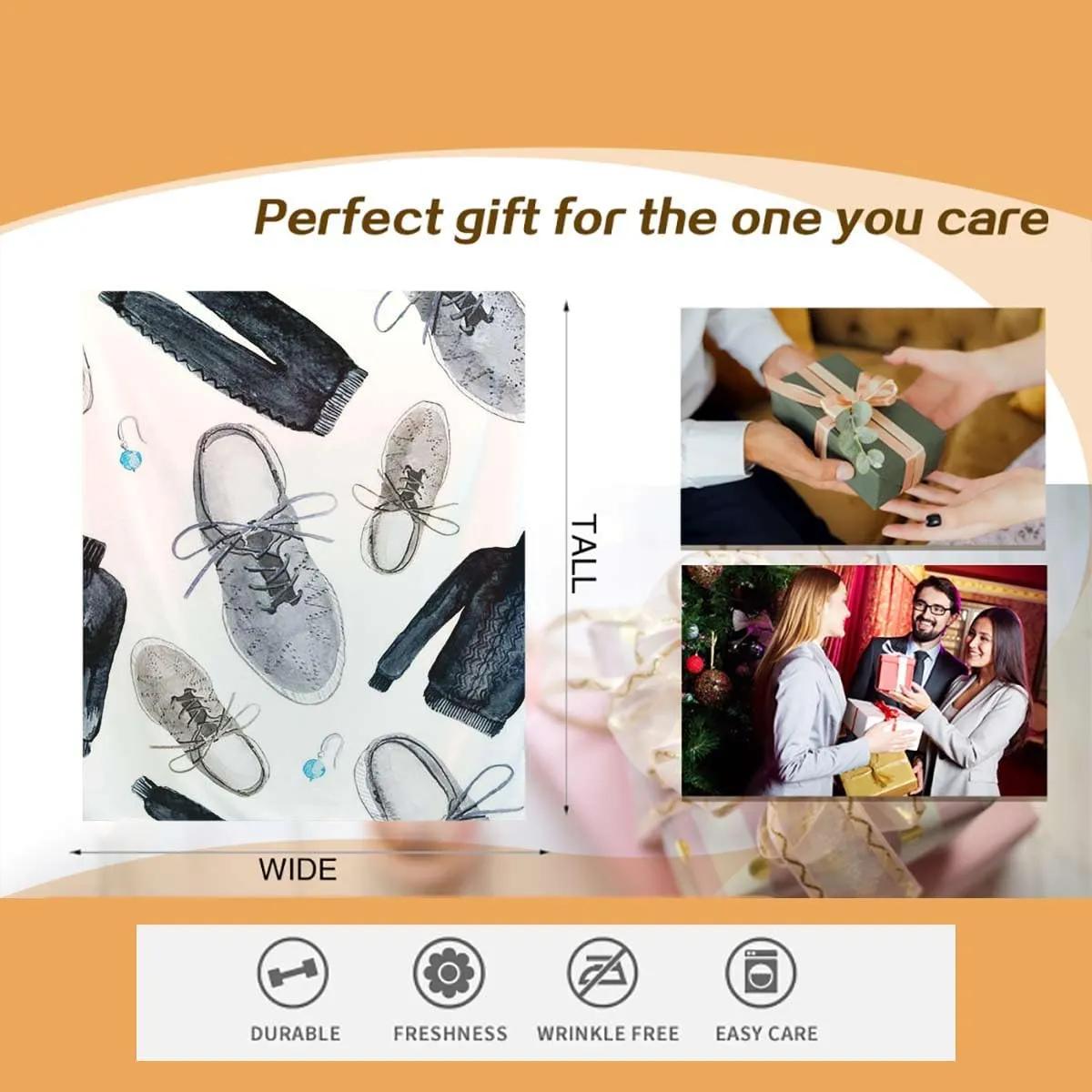 Sport Shoes Sneakers Throw Blanket for Couch Cozy Soft Blankets & Throws Lightweight Fleece Fall Fuzzy Blanket Couch Chairs Sofa Bedroom Living Room 50x60 Inches