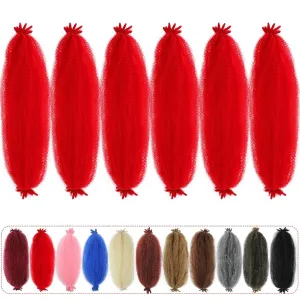 Springy Afro Twist Hair 24 inch Red Marley Hair for Faux Locs Kinky Marley Twist Braiding Hair Cuban Afro Spring Twist Crochet Hair for Women Soft Locs Marley Braid Hair Extensions by SIXERSI