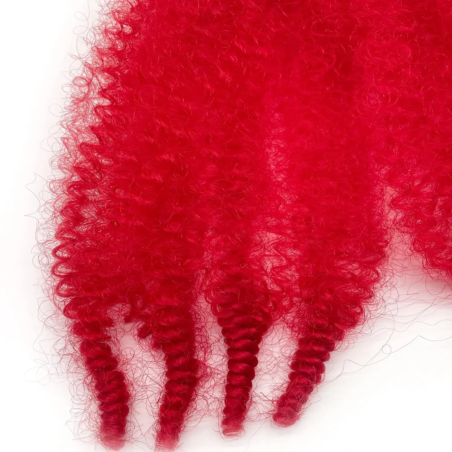Springy Afro Twist Hair 24 inch Red Marley Hair for Faux Locs Kinky Marley Twist Braiding Hair Cuban Afro Spring Twist Crochet Hair for Women Soft Locs Marley Braid Hair Extensions by SIXERSI