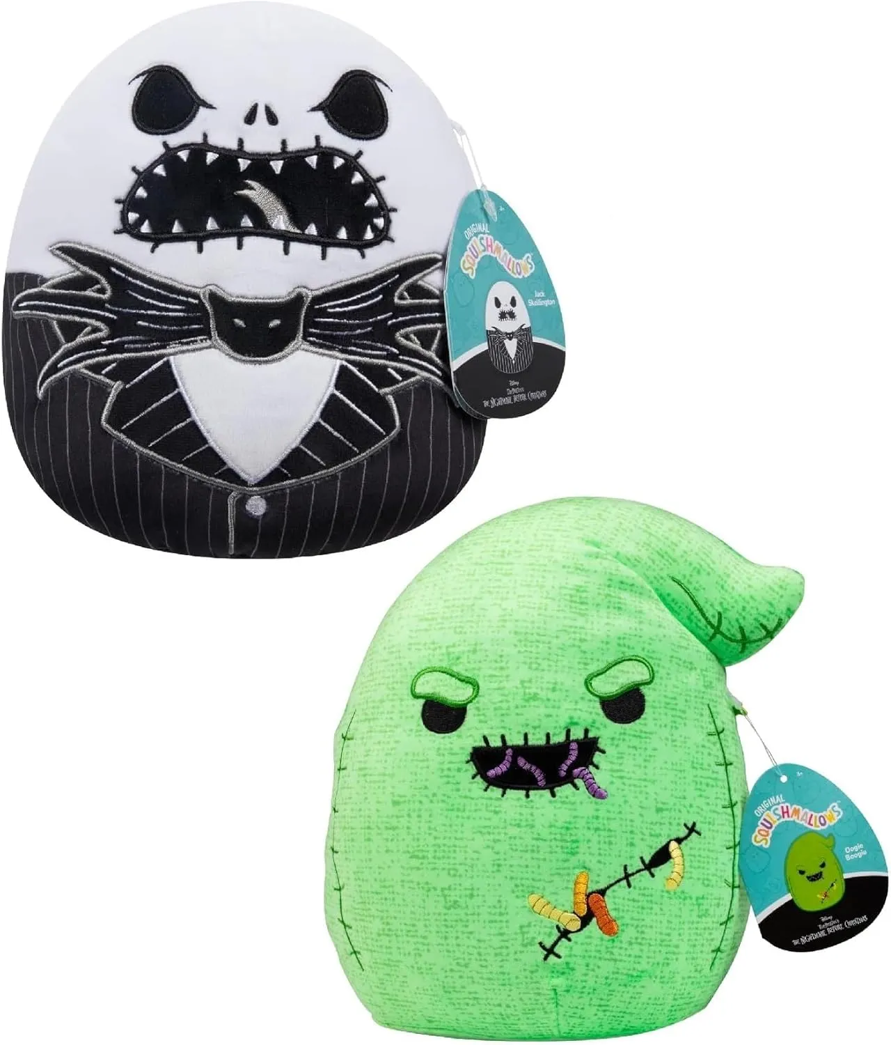 Squishmallows Original 8-Inch Nightmare Before Christmas Value Pack (2 Pack) Official Jazwares Plush - Collectible Soft & Squishy Stuffed Animal Toy - Gift for Kids, Girls & Boys