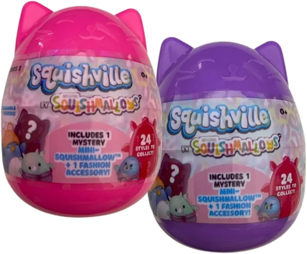 Squishmallows Squishville Mystery Mini Series 2 Plush Assortment Blind Package - Colors and Styles May Vary (2 Pack)