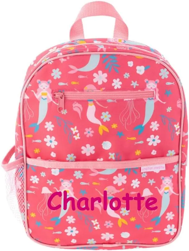 Stephen Joseph Personalized Junior Backpack All Over Print Back to School Bookbag (Personalized Mermaid Print Junior Backpack)