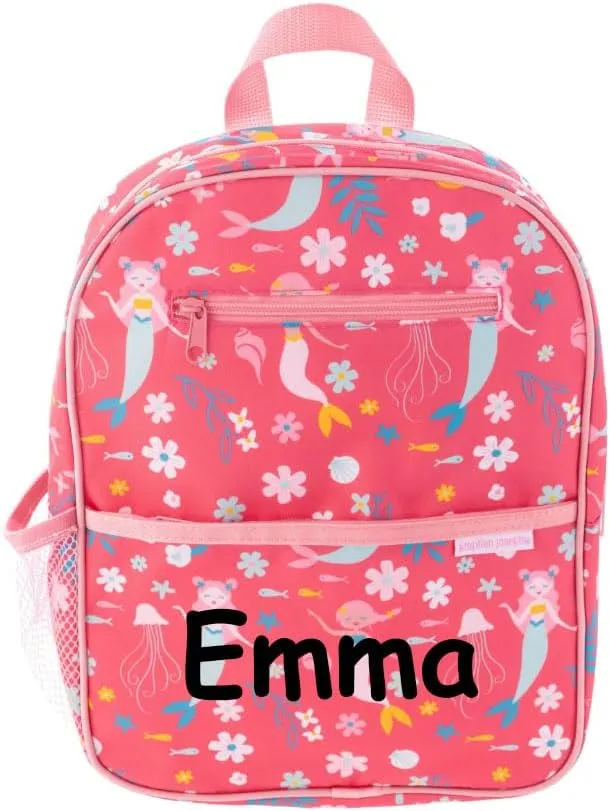 Stephen Joseph Personalized Junior Backpack All Over Print Back to School Bookbag (Personalized Mermaid Print Junior Backpack)