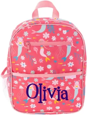Stephen Joseph Personalized Junior Backpack All Over Print Back to School Bookbag (Personalized Mermaid Print Junior Backpack)