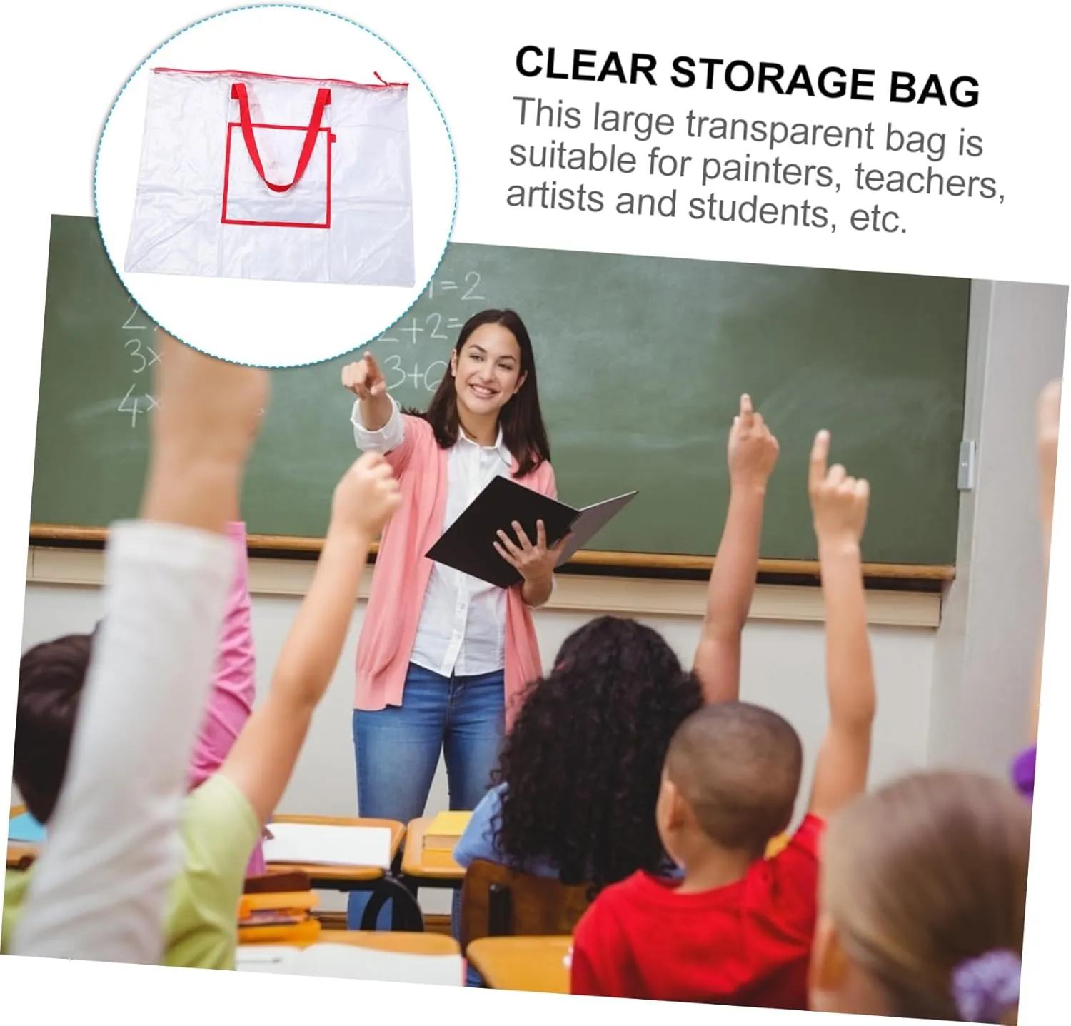 Storage Bag for Large Posters Holder Bag Zipper Pockets for Artists Teachers Students