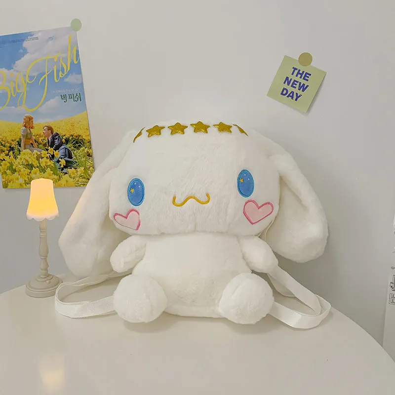 Style Soft Cute Cartoon Doll Dog Backpacks