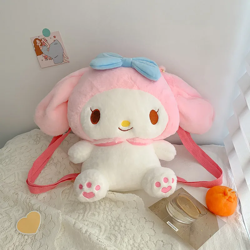 Style Soft Cute Cartoon Doll Dog Backpacks