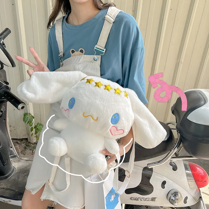 Style Soft Cute Cartoon Doll Dog Backpacks