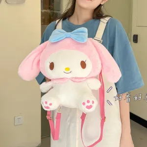 Style Soft Cute Cartoon Doll Dog Backpacks