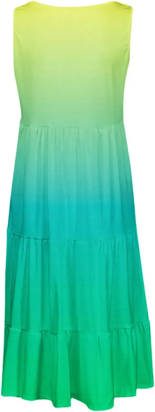 Summer Dresses for Women 2025 Casual Beach Loose Flowy Sleeveless Sundresses Vacation Wear Trendy Resort Tank Dress