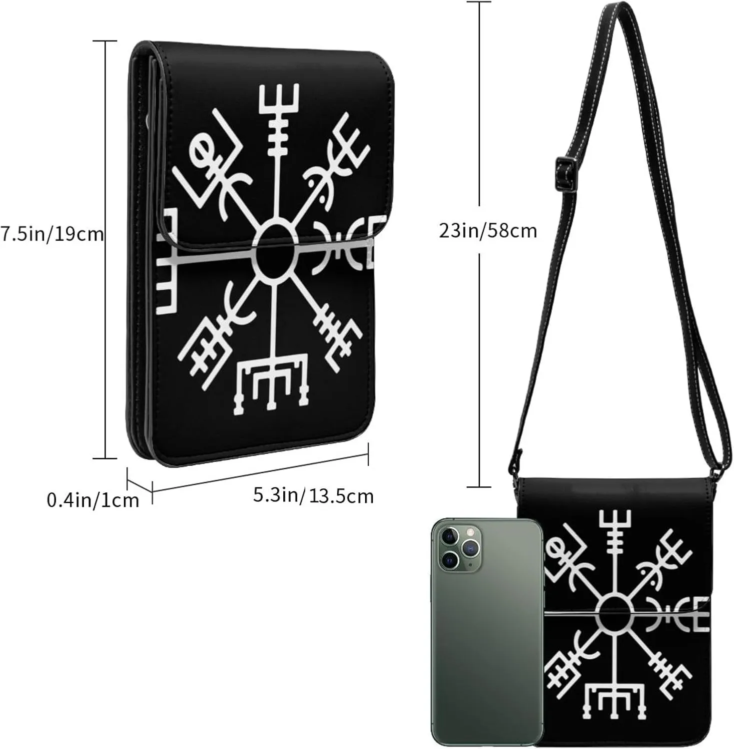 Sunflower Leather Crossbody Cell Phone Purse Small Wallet Bags Adjustable Phone Bag for Women