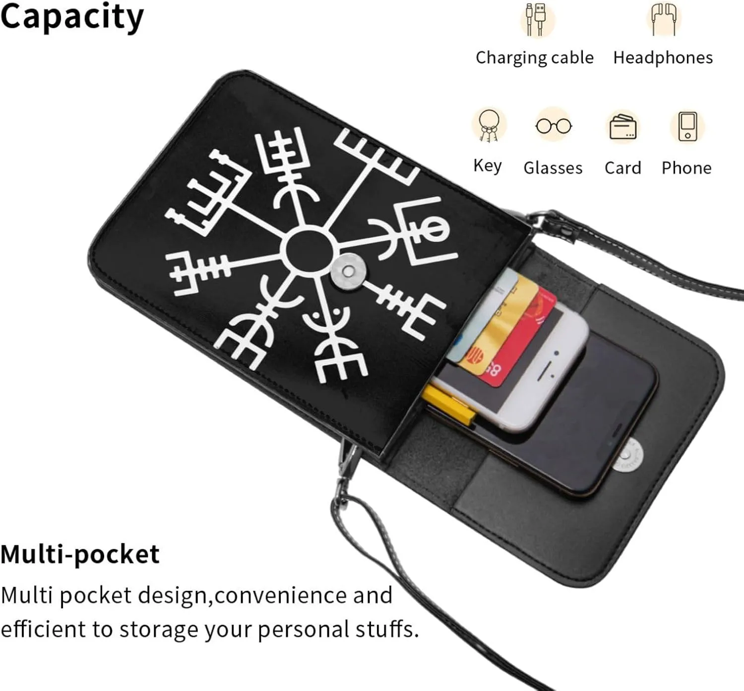 Sunflower Leather Crossbody Cell Phone Purse Small Wallet Bags Adjustable Phone Bag for Women