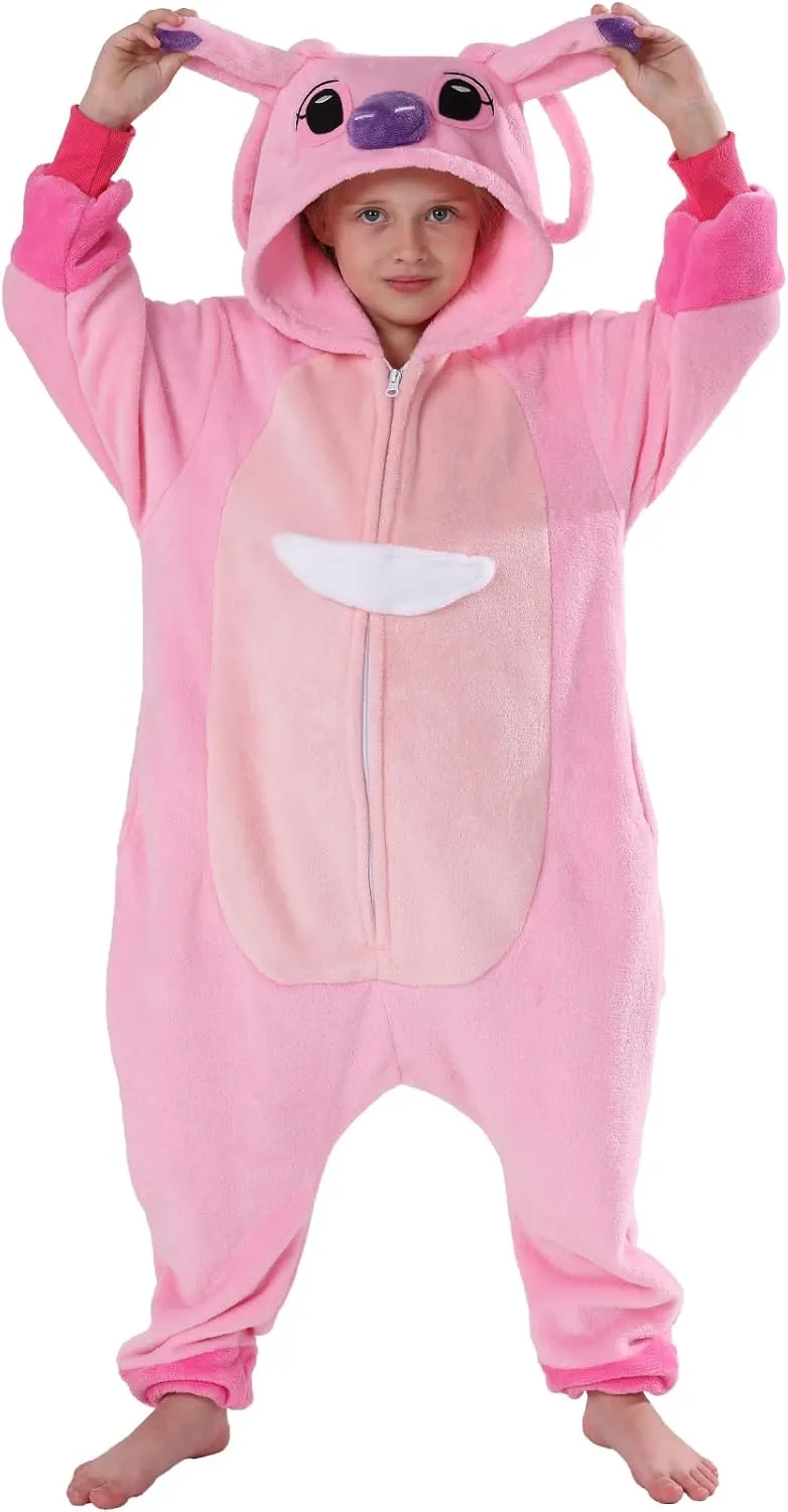 SWEETXIN Kids Unisex Onesie Pajamas Plush One Piece Halloween Costume Cosplay Sleepwear for Girls Boys