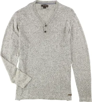 Tasso Elba Mens Marled Linen Pullover Sweater, Brown, X-Large