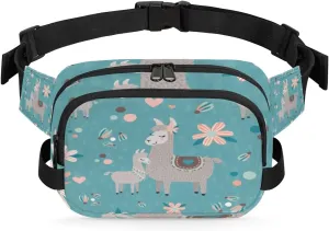 Tavisto Alpaca Family Durable Waterproof Fanny Pack with Double Zipper Closure - Organize Your Essentials with Ease - Lightweight and Comfortable for Men and Women