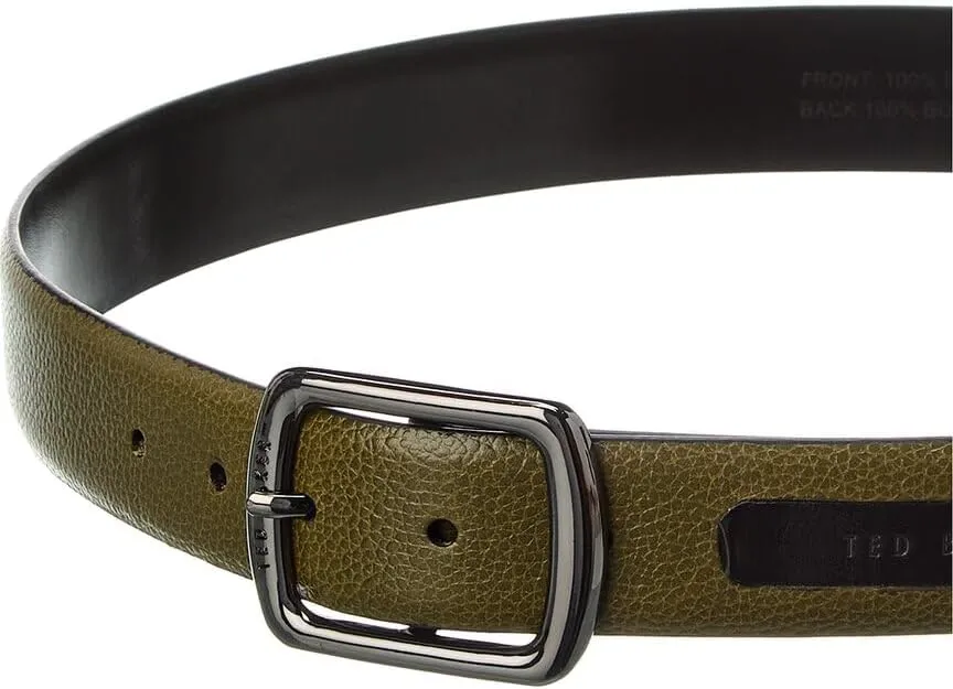 Ted Baker mens Jaims Contrast Detail Leather Belt
