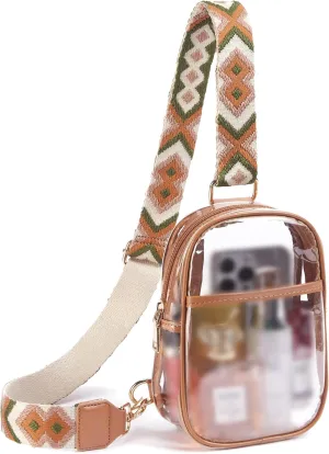 Telena Clear Bag for Stadium Events Women's Clear Purses for Women Stadium Crossbody Bag