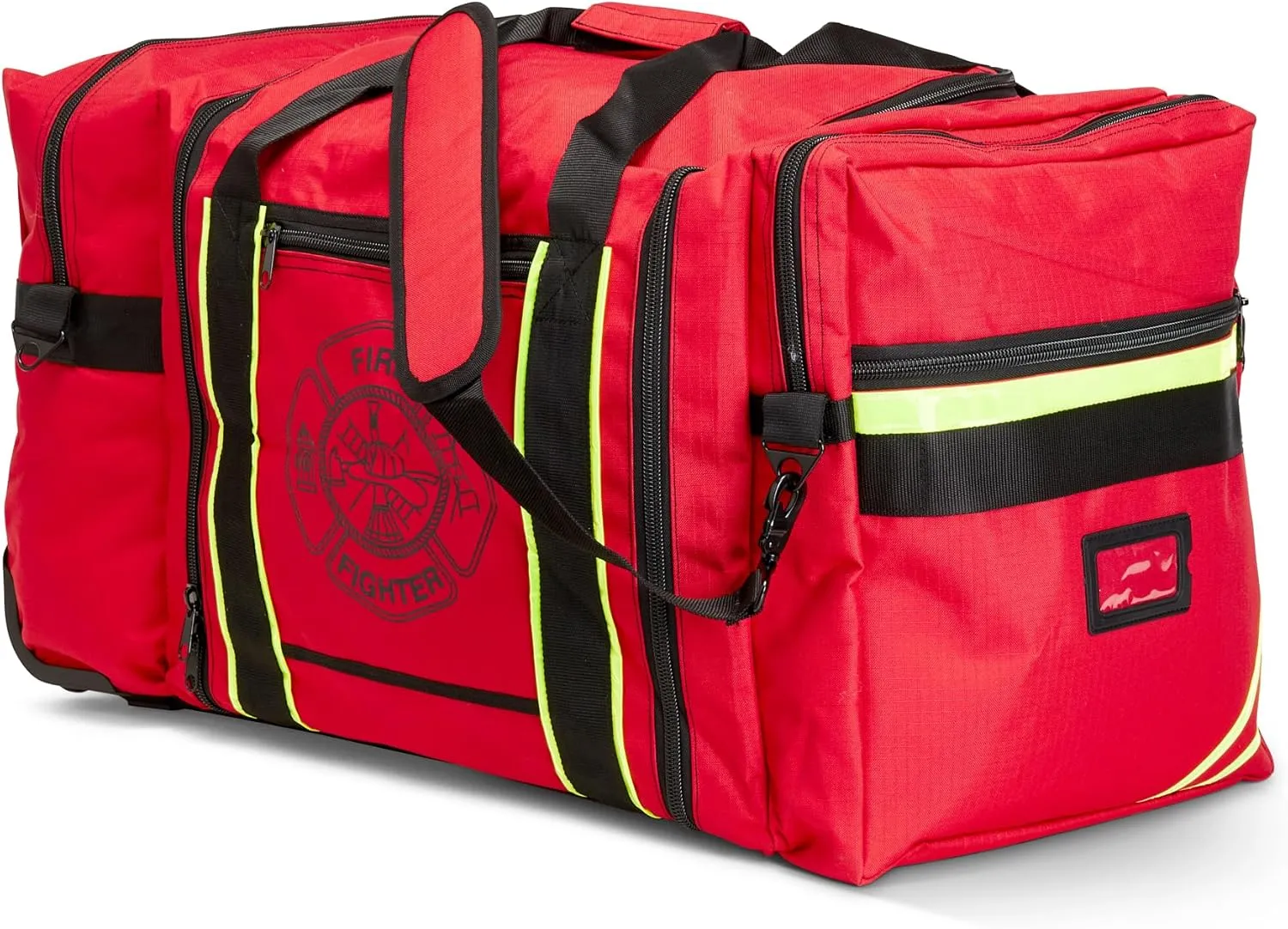 TFS Jumbo Firefighter Gear Bag, Wheeled, Red