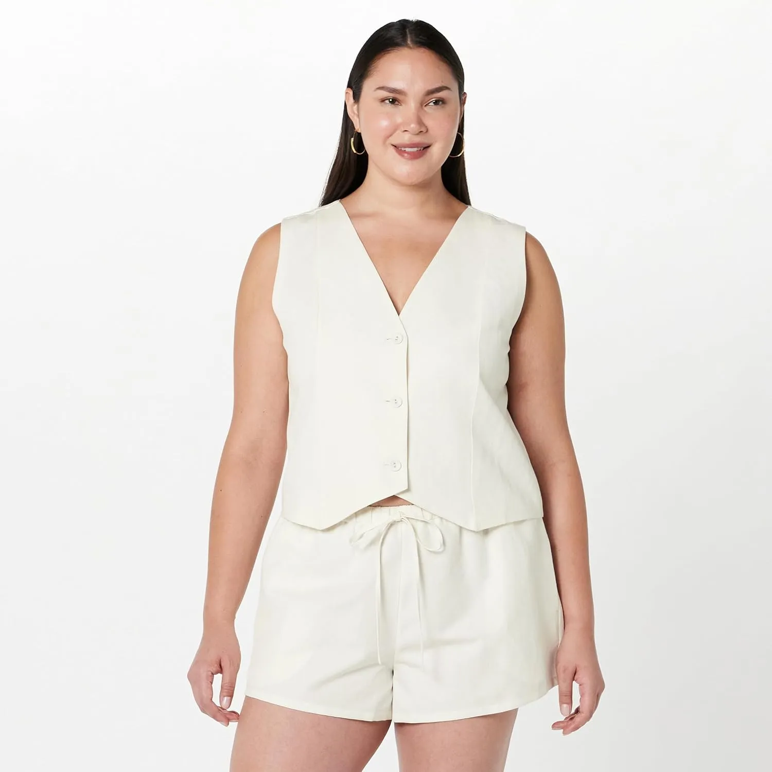 The Drop Women's ESMA Linen Vest