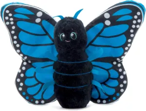 The Petting Zoo, Butterfly Stuffed Animal, Gifts for Girls, Wild Onez Monarch Butterfly Plush Toy, 12 in (Blue)