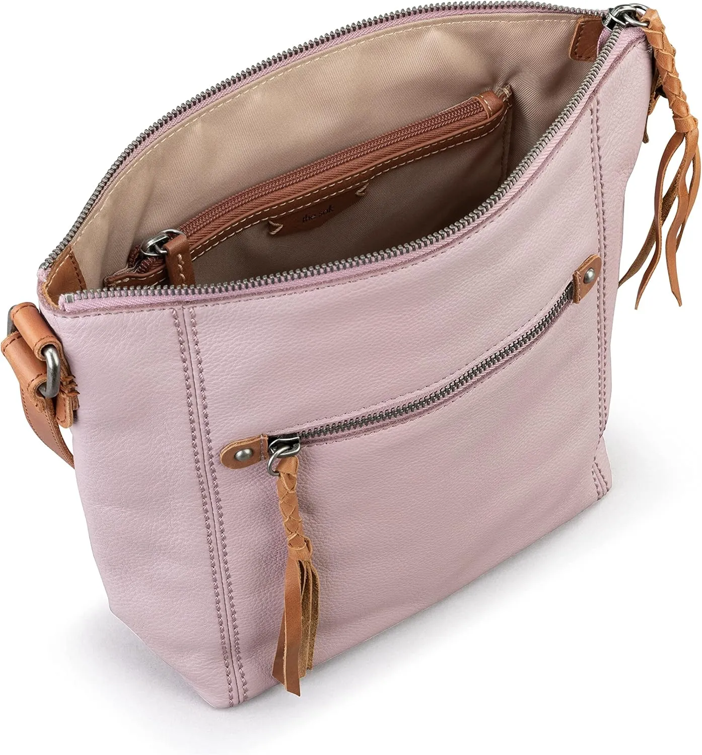 The Sak Ashland Crossbody Purse - Women's Leather Handbag For Everyday & Travel - Cross Body With Adjustable Shoulder Strap