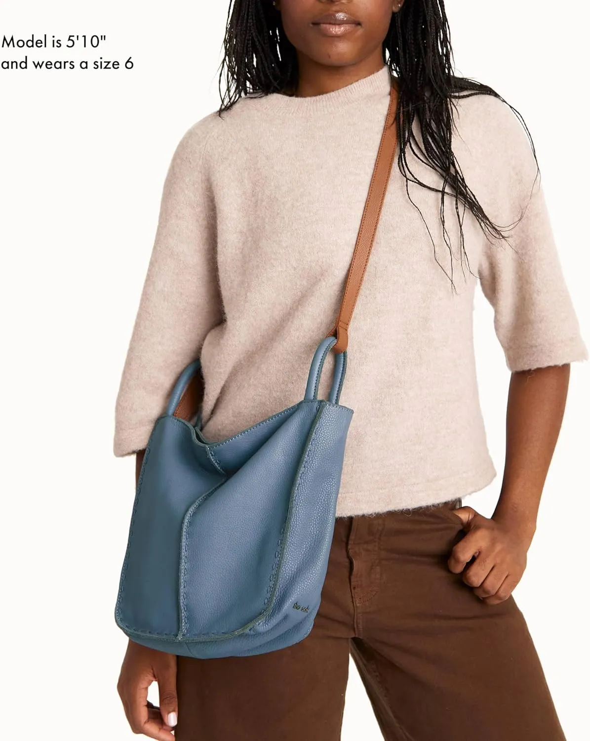 The Sak Los Feliz Crossbody Purse - Women's Leather Handbag For Everyday & Travel - Cross Body With Adjustable Shoulder Strap