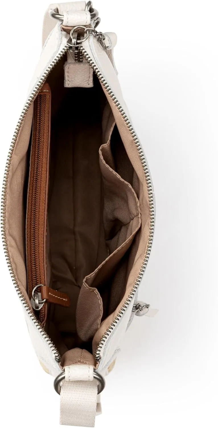 The Sak Lucia Leather Crossbody Purse - Premium Leather Women's Handbag for Everyday & Travel - Cross Body Bag With Zipper