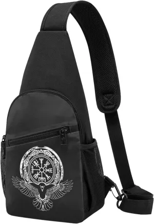 The Spear Norse Raven Symbol Adjustable Fanny Pack Waist Bag For Travel Sports