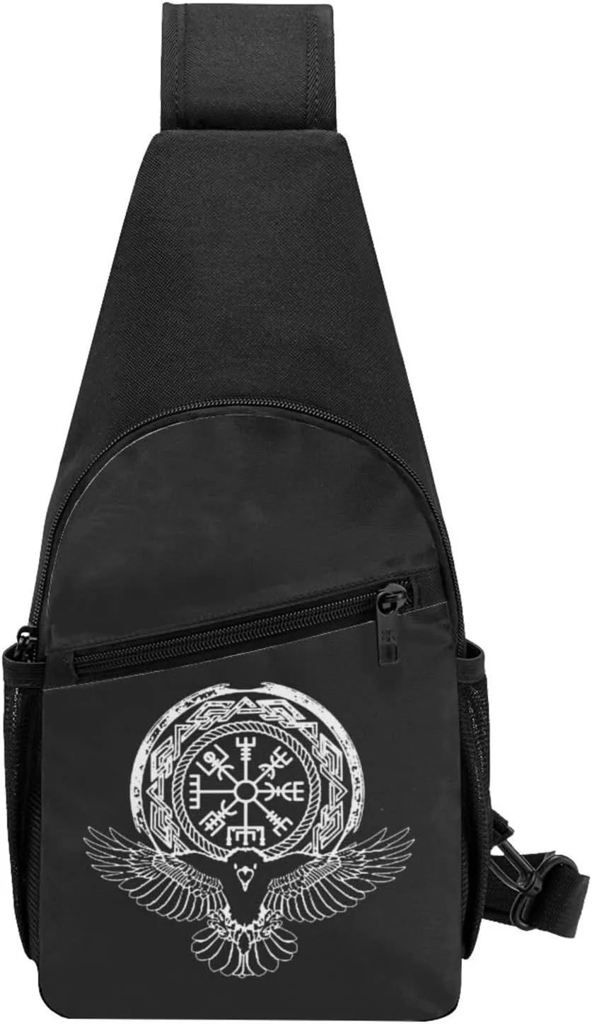 The Spear Norse Raven Symbol Adjustable Fanny Pack Waist Bag For Travel Sports