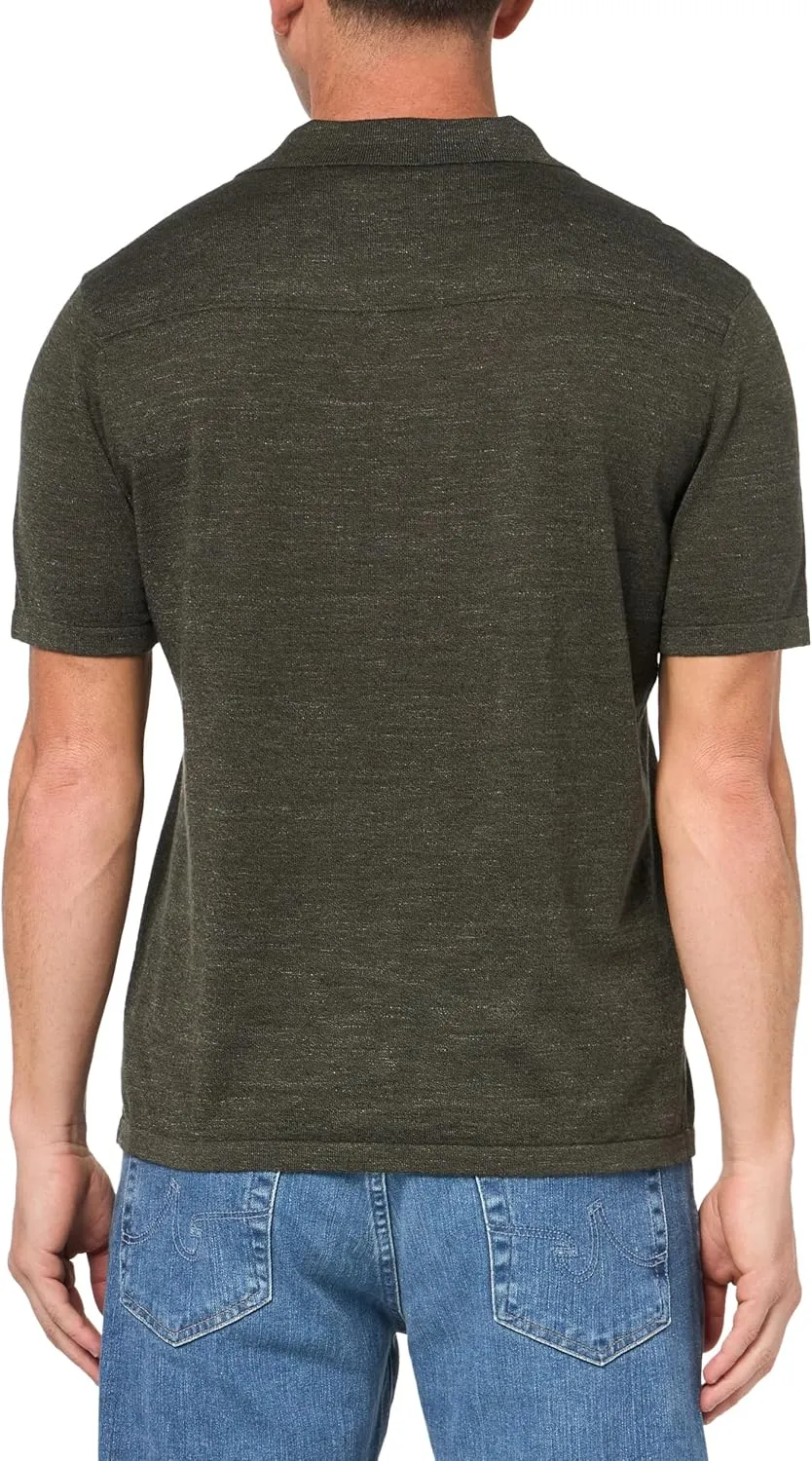Theory Men's Short Sleeve Button Down Shirt in Pacific Linen