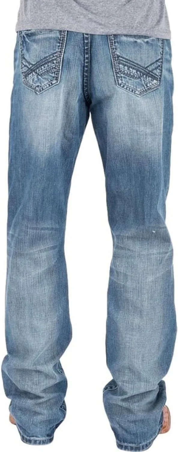 Tin Haul Men's Regular Joe Fit Light Wash Bootcut Jeans Indigo 33 SHT US