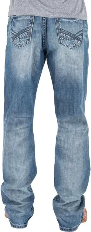 Tin Haul Men's Regular Joe Fit Light Wash Bootcut Jeans Indigo 33 SHT US