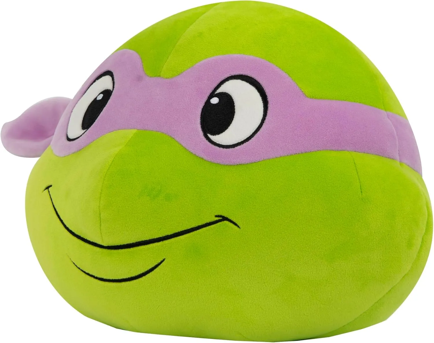 TOMY Club Mocchi Mocchi- Teenage Mutant Ninja Turtles Plush - Donatello Head Plushie - Squishy TMNT Toys - Plush Collectible TMNT Figures - Soft Plush Toys and TMNT Room Decor - 15 Inch