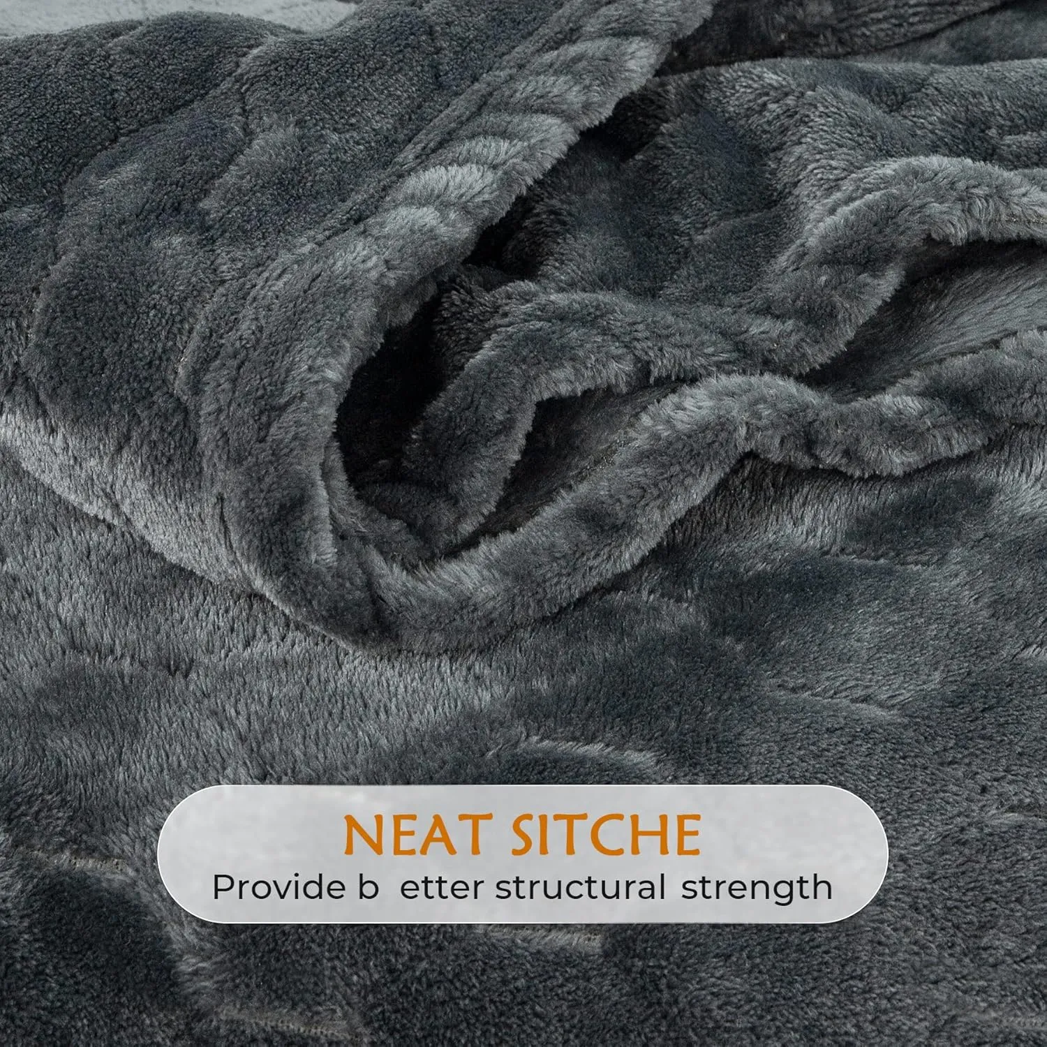 TOONOW Fleece Blanket Fuzzy Plush Throw Blanket 50" x 60", Super Soft Fluffy Bed Blanket Geometric Pattern Comfy Microfiber Flannel Blankets for Couch, Bed, Sofa, Dark Grey