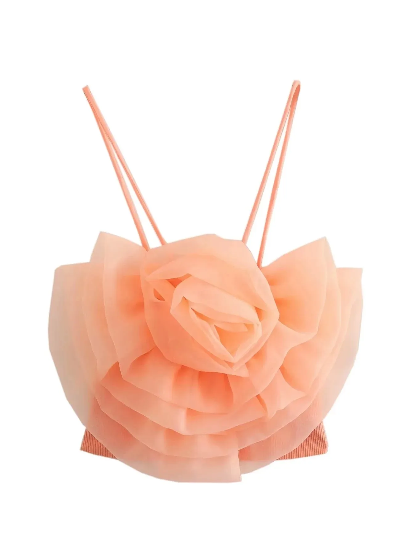 Transparent mesh Flower Shirt Tops