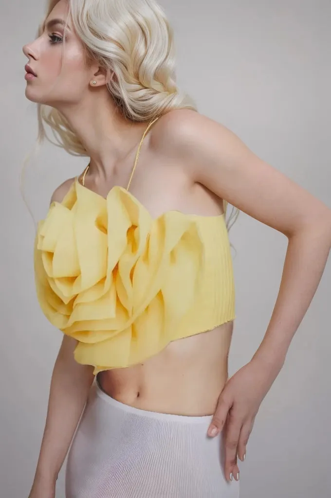 Transparent mesh Flower Shirt Tops