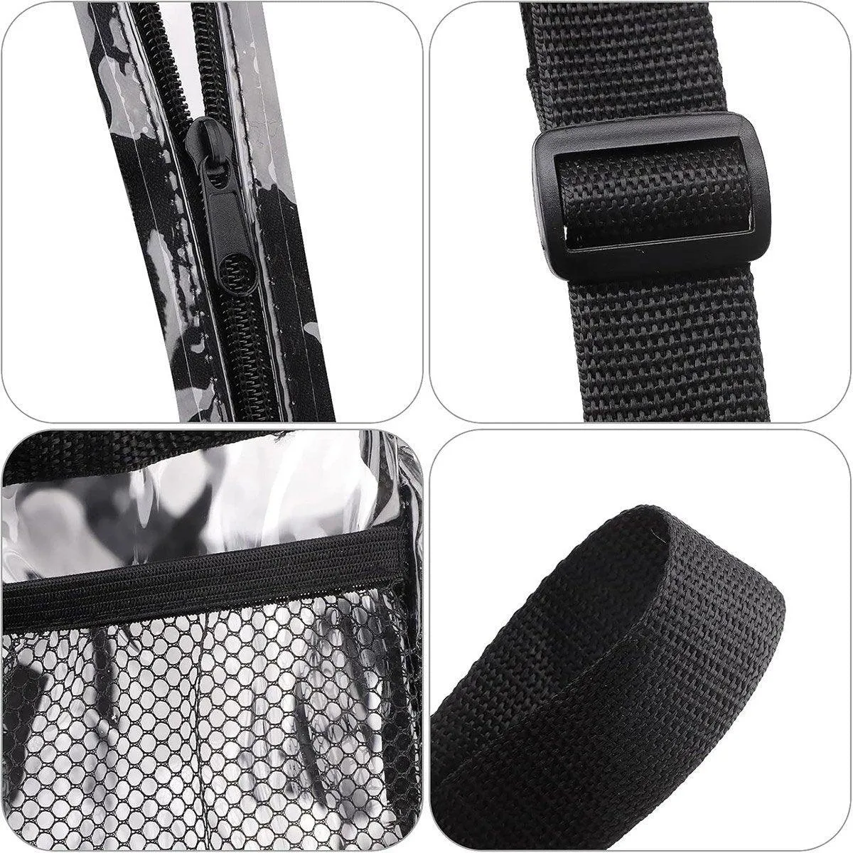Transparent PVC Storage Bag Portable Handbag for Travel Organizing Essentials