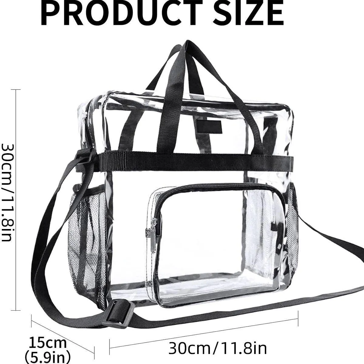 Transparent PVC Storage Bag Portable Handbag for Travel Organizing Essentials
