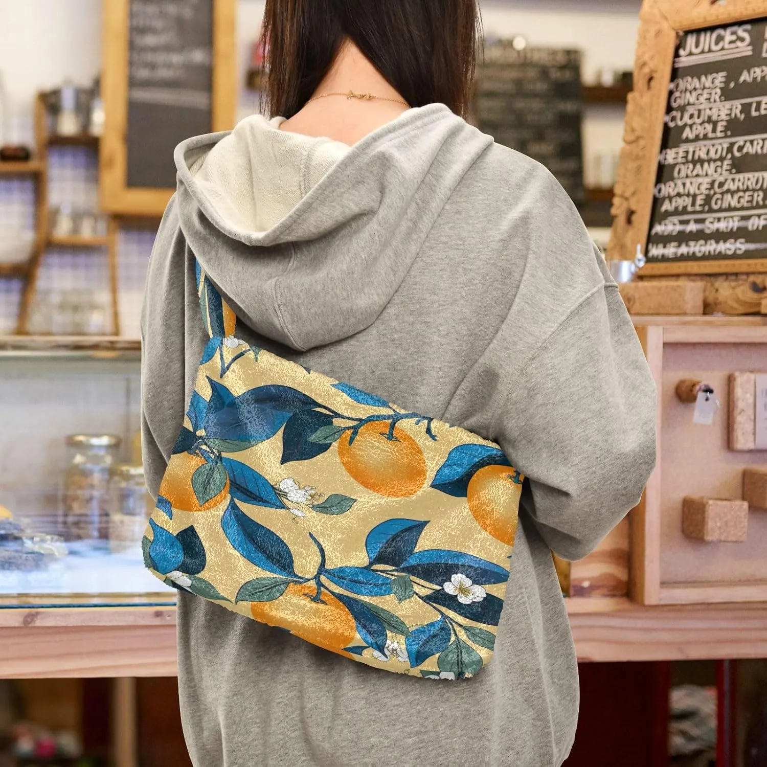 Tropical Leaves on White Women's Shoulder Bag, Long Shoulder Bag, Hand Bag for Ladies