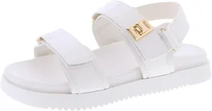 TruFox Women's Flat Sandals Comfort Adjustable Double Strap Slip on Molded Footbed