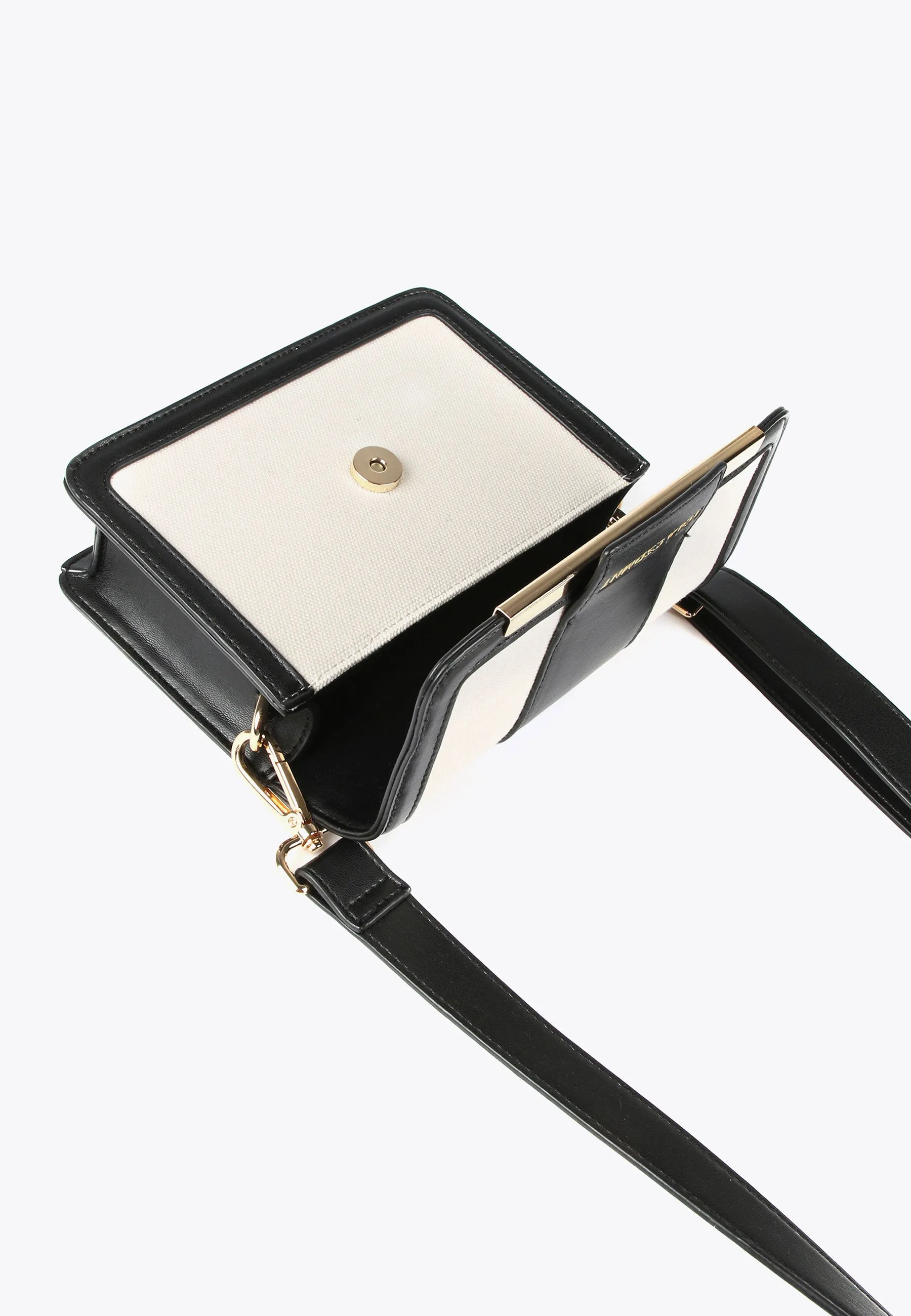 Two-tone crossbody bag