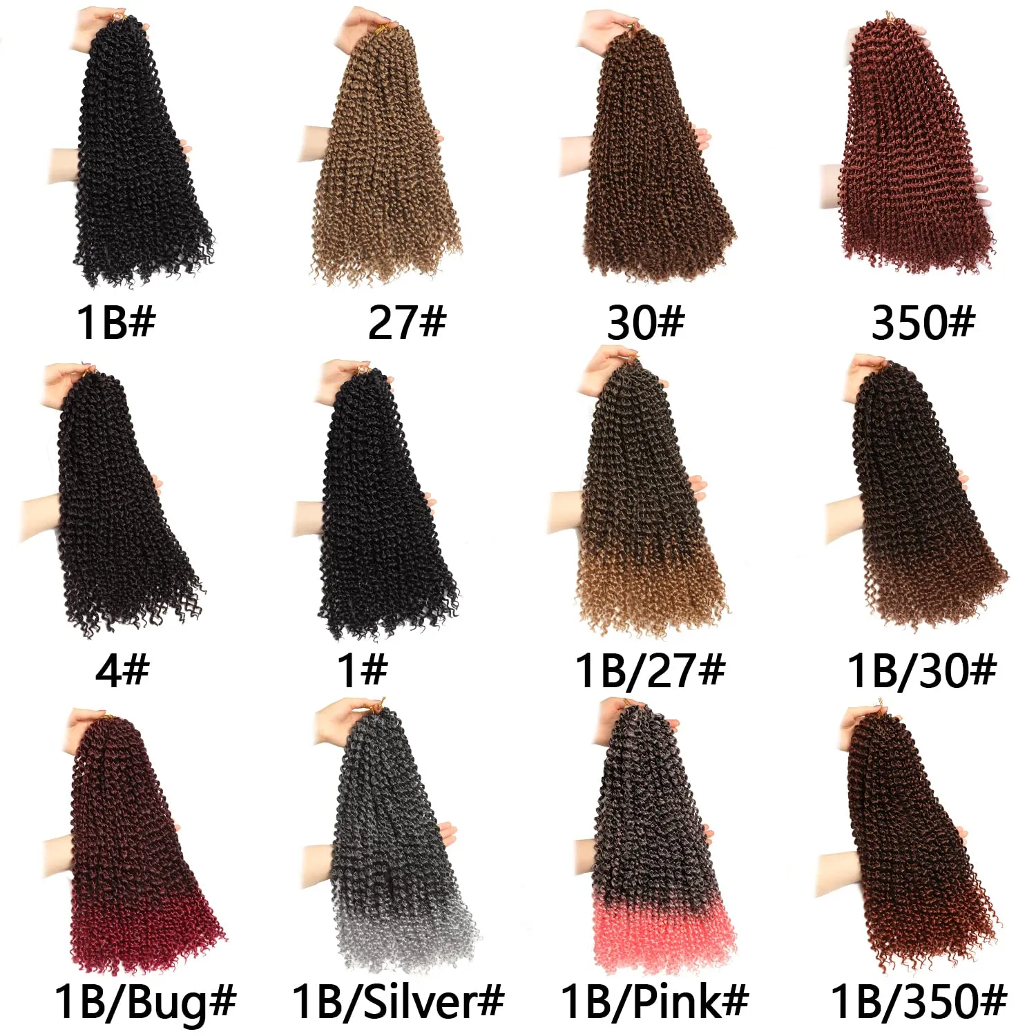 Ubeleco 18 Inch Passion Twist Hair, Water Wave Crochet Hair Darker Brown Passion Twist Crochet Hair for Women 6 Packs Long Bohemian Synthetic Curly Braiding Hair Extensions(6pcs,#30)