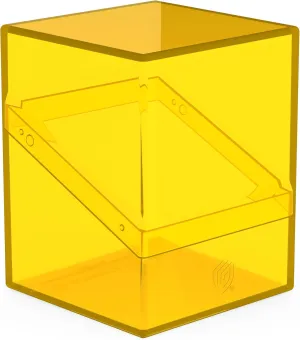 Ultimate Guard Boulder 100  Clear, Deck Case for 100 Double-Sleeved TCG Cards, Amber, Secure & Durable Storage for Trading Card Games, Transparent