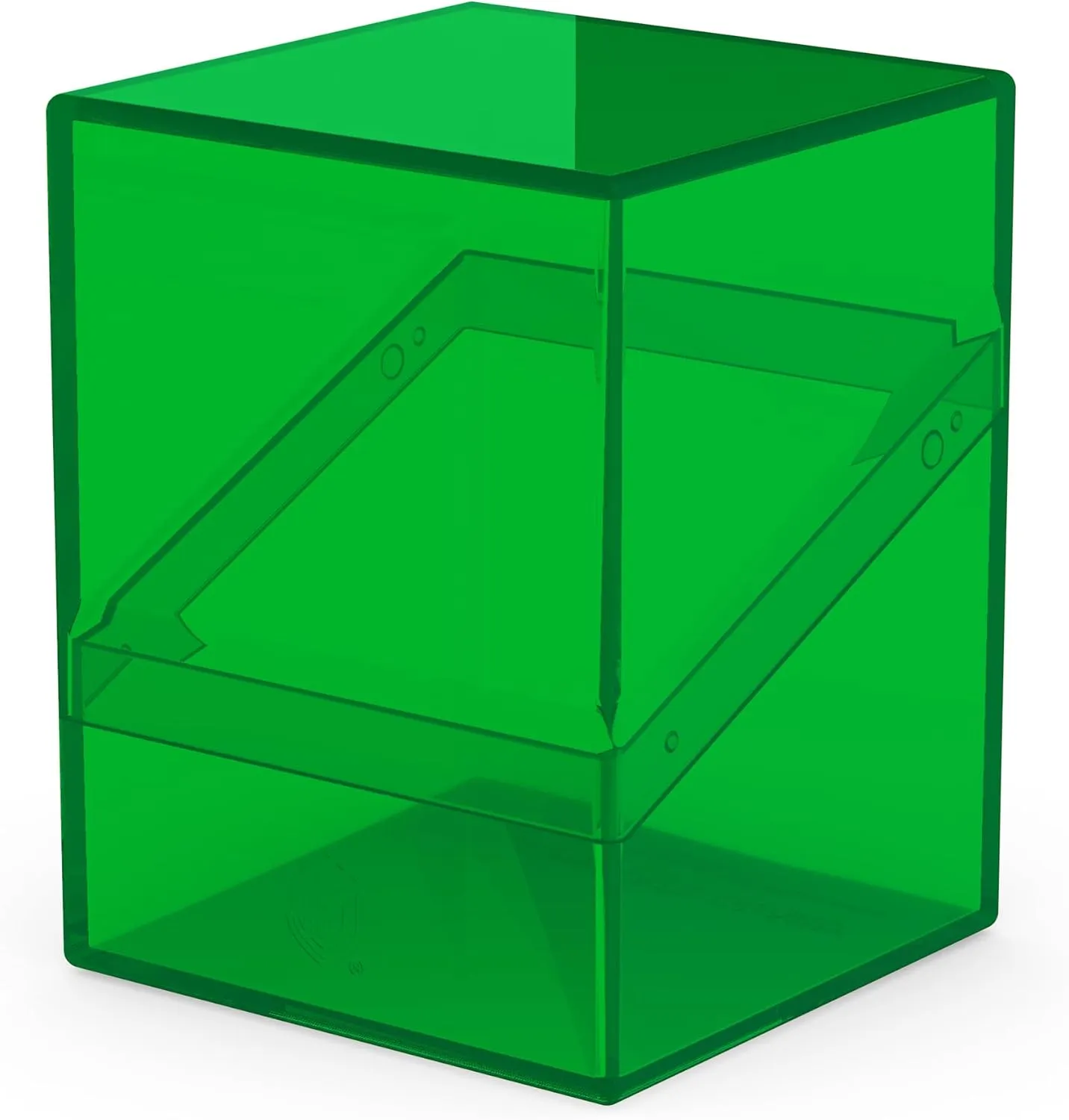 Ultimate Guard Boulder 100  Clear, Deck Case for 100 Double-Sleeved TCG Cards, Emerald, Secure & Durable Storage for Trading Card Games, Transparent